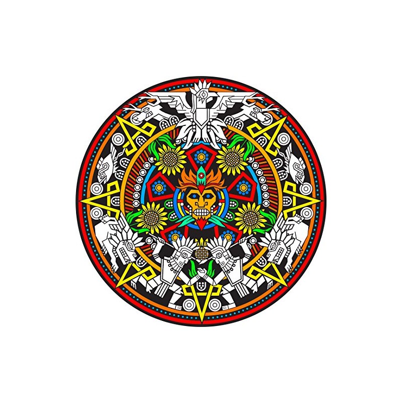 Stuff2Color 'Mayan' Fuzzy Velvet Mandala Coloring Poster - 20x20 Inches