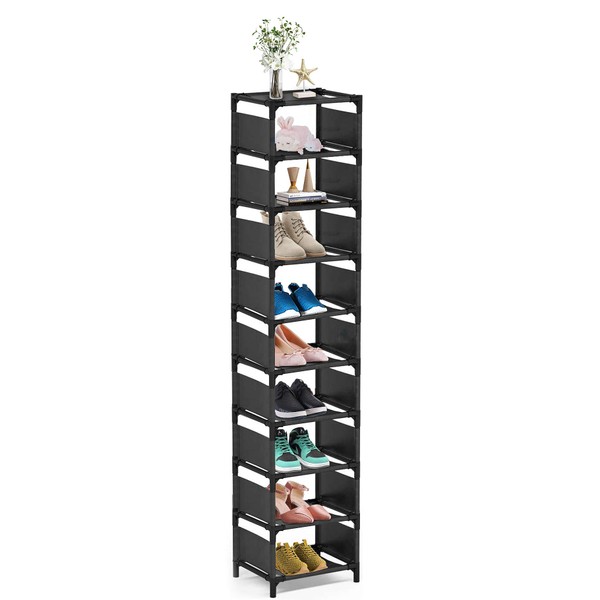 sunvito Shoe Rack 10 Tiers, Space Saving 10 Pairs Tall