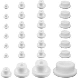 24 Pcs Bathtub Jet Covers White Silicone Hole Bathtub Plug Waterproof Tube Plugs Fit for 12mm 14mm 16mm 22-23mm Bath Tub Hole