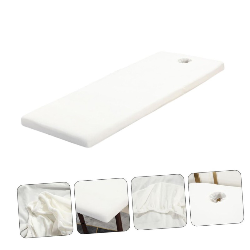 WOONEKY Beauty Salon Bedsheet with Face Hole Elastic Table Cover