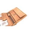 Hill Burry Genuine Leather Wallet Skull with RFID Protection, brown,