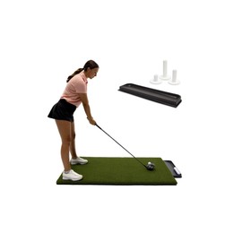 Dura-Pro 5'x 5' Premium Residential Golf Mat. Bonus Golf Tray + 3 Rubber Tees. (19MM Thickness)