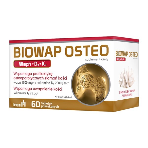 Categories:Pharmacy,The immune system Biowap Osteo D3 + K2, tablets, 60