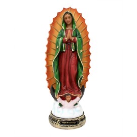 N/A Our Lady of Guadalupe Statue 12" Resin | Catholic Virgin Mary Figurine Decor - M x 12" inches