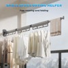 Greraes Clothes Drying Rack Wall Mounted,Expandable Drying Rack Clothing(Tri-Fold),Laundry Space