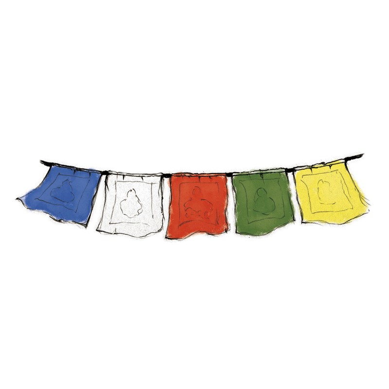 YAKEBA Traditional Wish Flags - 8.80 Metres | 25 Flags