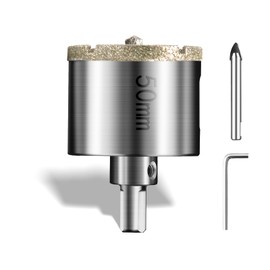 Diamond Drill Bit Hole Saw 50 mm with Centre Drill Professional Diamond Core Hole Drill Tile Drill Glass Drill Metal Hole Saws Universal HSS Hole Saws for Glass Tile Ceramic Marble Limestone