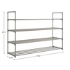 Home-Complete Shoe Rack with 4 Shelves – Four Tiers for