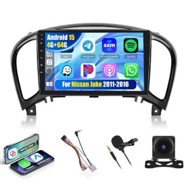 Realdio [4+64G] Car Stereo Radio for Nissan Juke 2011 2012 2013 2014 2015 2016 with Wireless CarPlay Android Auto MirrorLink 32EQ Bluetooth 5.0