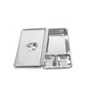 GM dressing pad 2-piece stainless steel medical tray with lid / GM 드레싱밧드 2구 뚜껑포함 스테인리스 의료용트레이