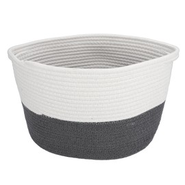 Laundry Basket Grocery Bag Large Capacity Dirty Clothes Storage Basket Bucket for Home White with Dark Grey Pattern