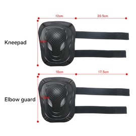 JZS Knee Pads for Kids, Youth Knee Pads and Elbow Pads Set with Wrist Guards 3 in 1 for Skating Cycling Bike Rollerblading Scooter for Boys Girls(Red)