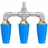 Pressure Washer Triple Turbo Nozzle for Cleaning – 360° Rotating