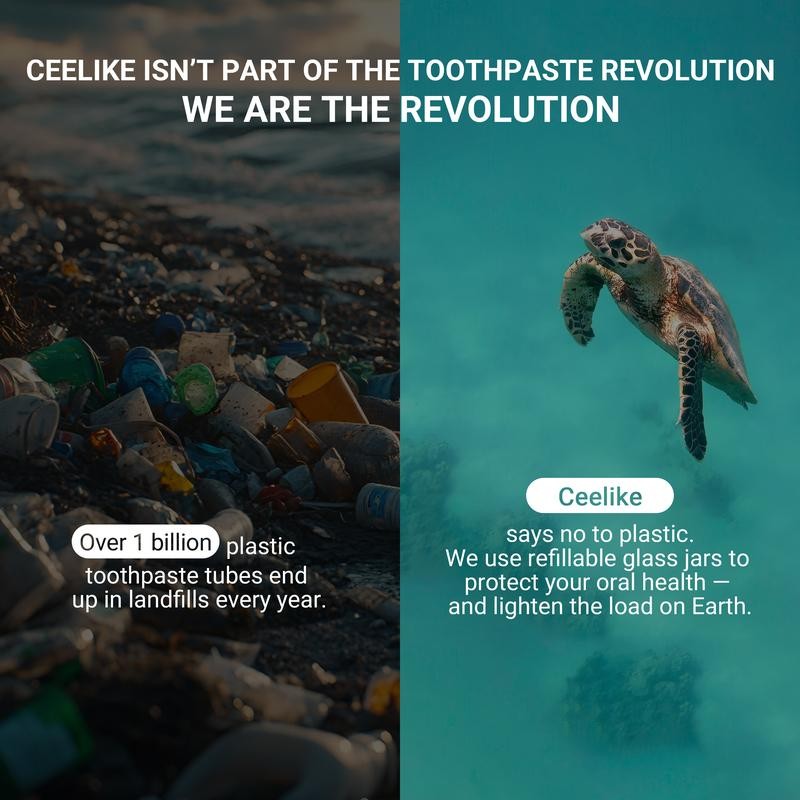 CEELIKE Solid Toothpaste – Fluoride-Free, Eco-Friendly, Portable, Long-Lasting Fresh Breath
