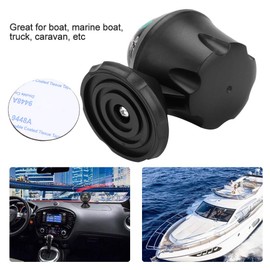 Akozon Marine Compass, Black Adjustable Plastic for Boat, Car, Truck, Caravan