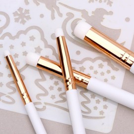 UNIMEIX Dry Brush Miniature Painting Drybrush Detail Paint Brush Set Hobby Detail Blending Brushes for Effortless Watercolor Brushes Scale Model Painting (4 Pack)