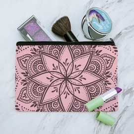 Henna Flower Art Tattoo Marriage Makeup Cosmetic Bag Organizer Pouch