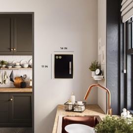 U Brands Magnetic Chalkboard, 11" x 14", Gold Metal Frame, Premium Matte Surface, Includes Chalk Pencils and Magnets