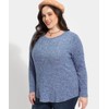 CARCOS - Camisetas básicas de talla grande para mujer, sudadera