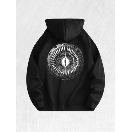 Occult Eye Graphic Hoodie 100% Cotton US Warehouse 7 ColorsColor: Black, Size: L