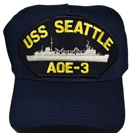 EC USS Seattle AOE-3 Hat - Navy Blue - Veteran Owned Business