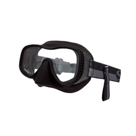 Sherwood Scuba Scope Slim Mask for Women and Narrow Faces; with Elastic Mask Strap for Added Comfort and Convenience — Black Silicone