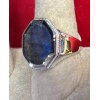 Natural Creations mens sterling silver ring Size 10 Labradorite