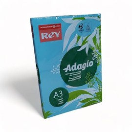 Rey Adagio A3 80gsm (500 Sheets) DEEP Blue Paper - for Laser, Copiers and Inkjet Printers - 1 Ream