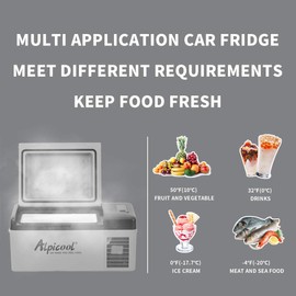 Alpicool C20 portable compressor fridge freezer 21Quart(20Liter) for car and home - 12V/24V DC and 110V AC
