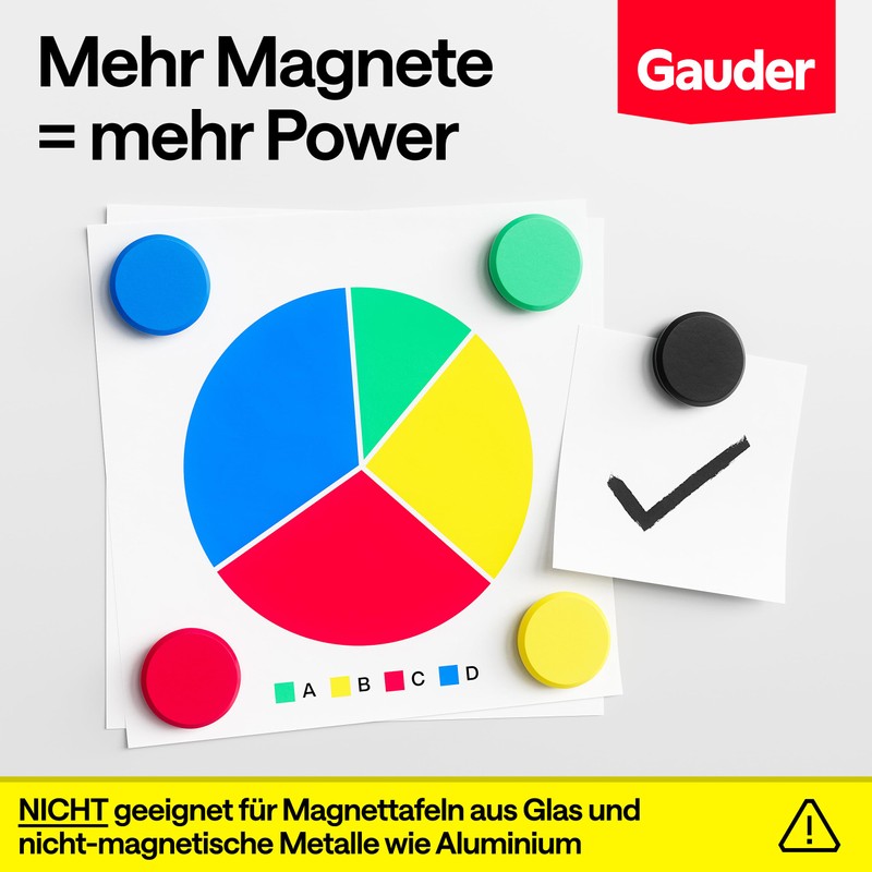 GAUDER Magnets for Magnetic Board - Strong Whiteboard and Fridge