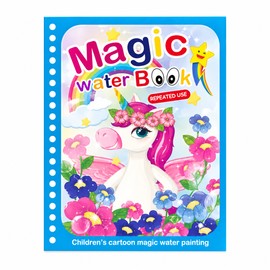 Reusable Water Reveal Coloring Book for Creative Activities – Magic Water Painting Book for Home and Travel Fun