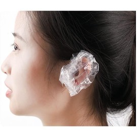Ear Cap, Disposable Ear Cap, 100 Pieces, Waterproof, Dustproof, Ear Cover, Hair Dye, Perm Cap, Commercial Use, For Hotels and Esthetics, Transparent, Ear Protection, One Size Fits Most, Unisex