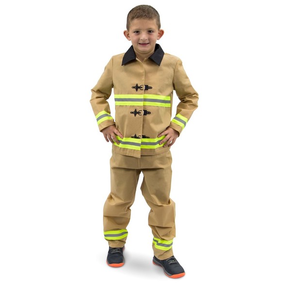 Fearless Firefighter Children’s Halloween Costume - Kids Fireman Suit (Small)