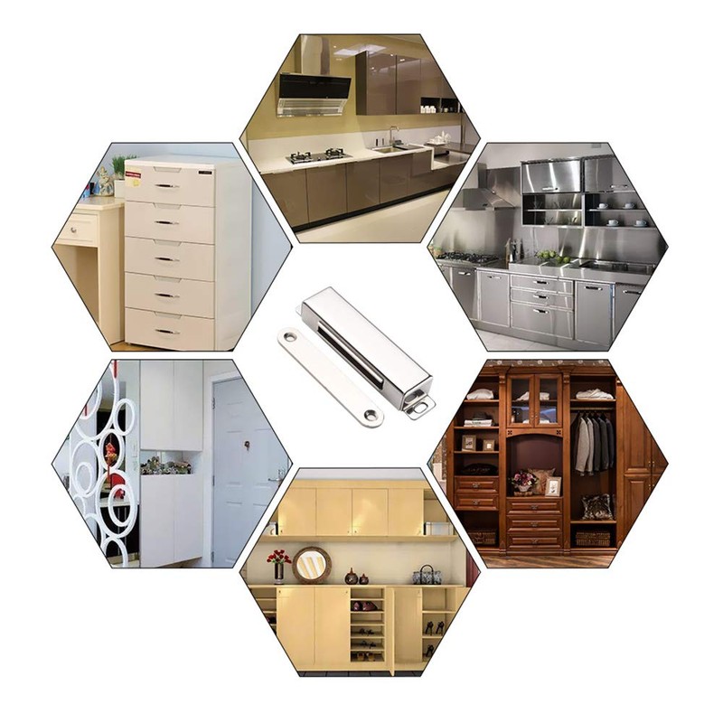 Mousike Magnetic Door Catch，70lb Stainless Steel Cabinet Door Magnets with