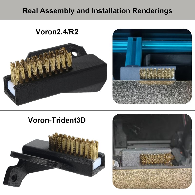 BCZAMD 3D Printer Parts Mini Nozzle Cleaning Nylon Brass Brush