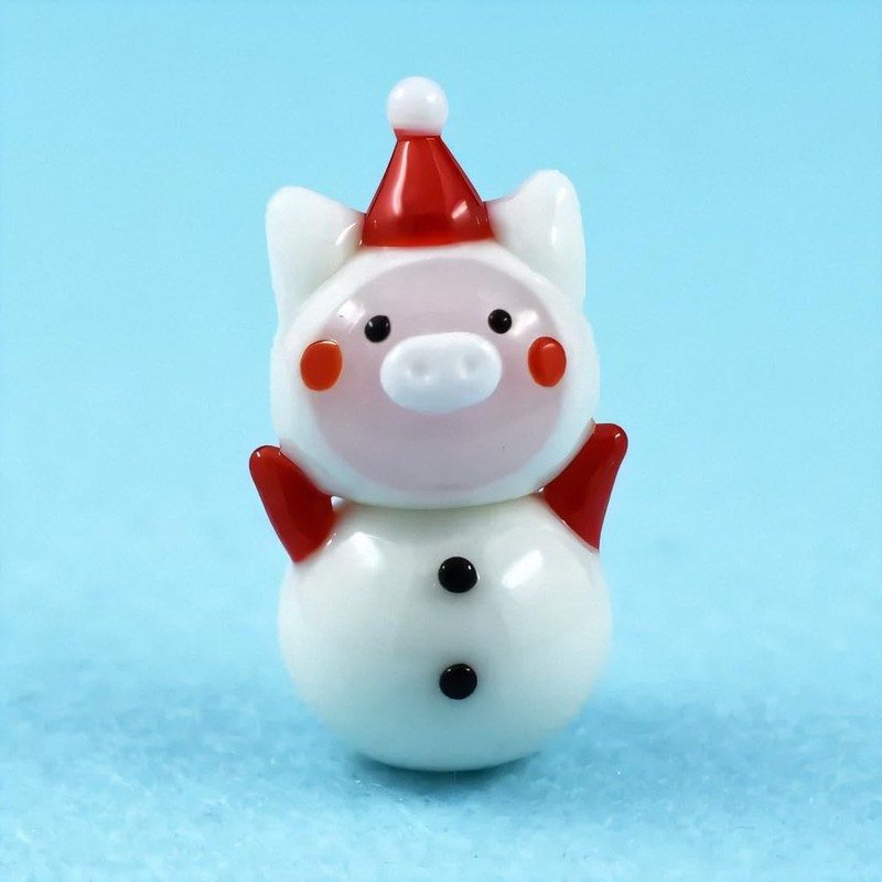 Forkart Cute Handmade Glassware Cosplay Snow Pig