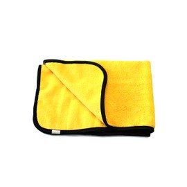 Maxshine 500GSM Crazy Microfiber Towel with Black Silk Border, Gold, 40x60cm