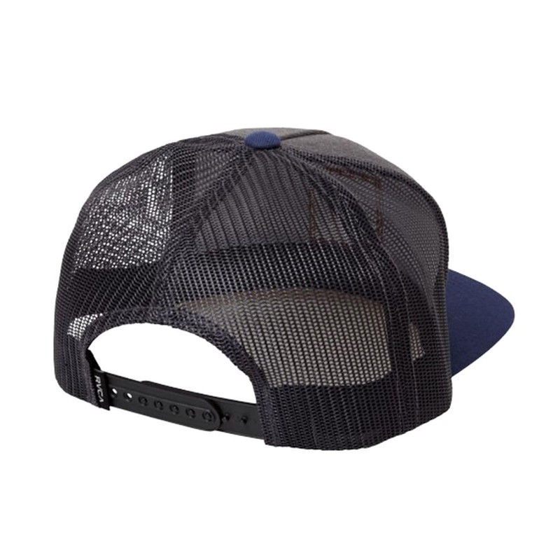 RVCA Men's Standard Va All The Way Trucker, Heather Charcoal/Navy