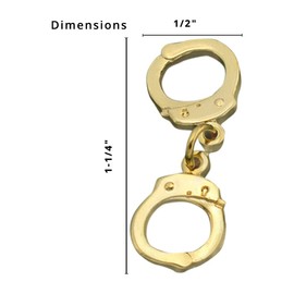 Smith & Warren Mini Handcuff Tie Tac Gold Finish Police Uniform Pin