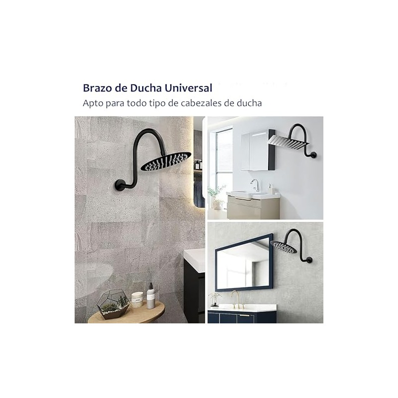13 Pulgadas de Ducha Cabeza Brazo de Extensión con Chapeton