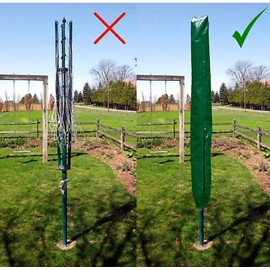 EasyShopping247®UK - Rotary Airer Cover (Green) Universal Fit with Zip and Drawstring to tighten Airer.Rotary Line Cover is Weather Resistant | Protection for Garden Dryer, Parasol,Airer.