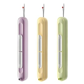 3 Pack Upgraded 2-in-1 Automatic Needle Threading and Seam Separating Tool, Stretchable Pluggable Multifunctional Sewing Tool for Hand Sewing Kits, Knitting, Cross Stitch, Needlepoint, Thread
