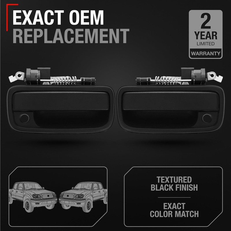 Exterior Front Driver & Passenger Door Handle Replacement Set -