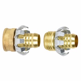 Green Thumb 5/8" Brass Male & Female Garden Hose End Clincher Repair Kit (5)