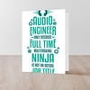 CafePress Audio Engineer Job Title Funny Reco Greeting Cards Folded