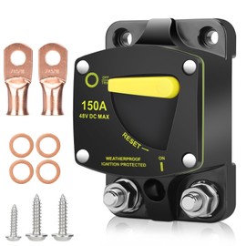 Linkstyle 150Amp Circuit Breaker W/Manual Reset Switch, for Car RV Marine Boat Truck Trolling Motors Battery Solar System