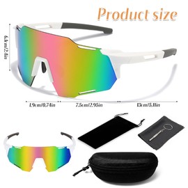 Zoonvii Fast Glasses, Bicycle Sunglasses, Polarised Cycling Glasses
