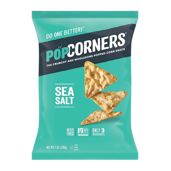 Popcorners Sea Salt Popped Corn Snacks, Gluten Free, Non-GMO, 7oz bags (Pack of 12), Sea Salt of the Eunce Pack (ASINPPOSPRME38208)