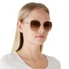 Coach HC7133 Sunglasses, Shiny Light Gold/Dark Brown Gradient, 57 mm