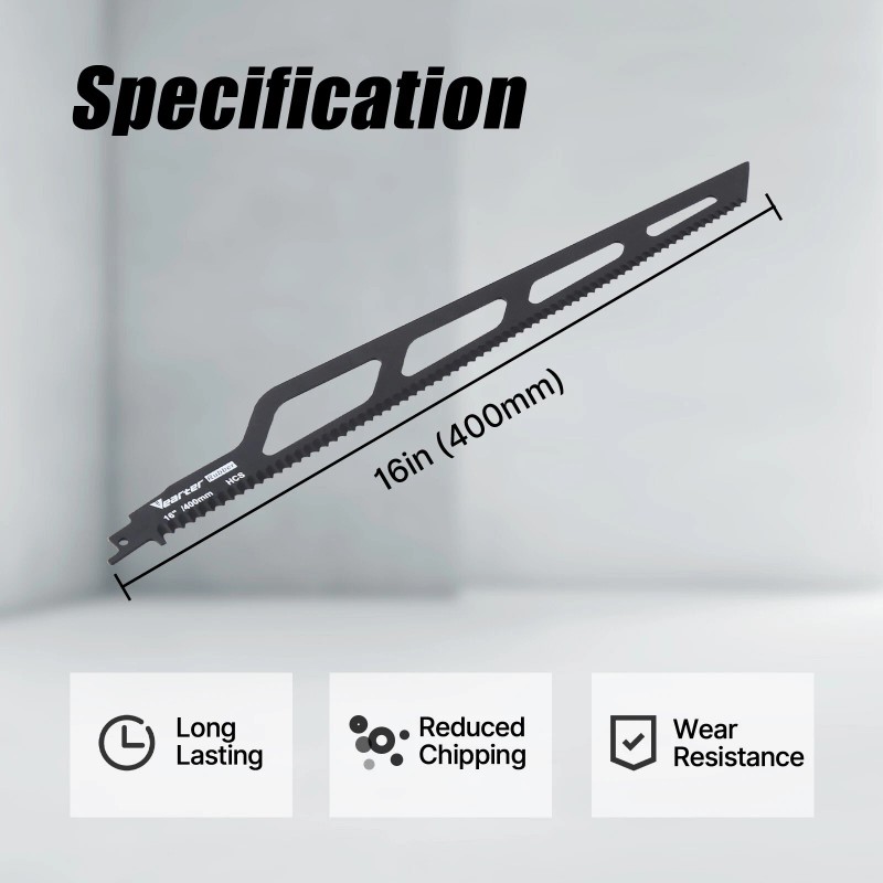 Vearter L-400mm HCS Saber Reciprocating Saw Blade Cutter Carbide For